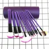 12pcs Professional Private Label Kabuki Cosmetic Make -upborstel Make -upborstel Set met Cilinder Case2470612