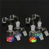 кальяны 14 мм мужской стеклянный петля с цветами силиконовый контейнер Прямая вода нефтяная бурость для курительных труб Силиконовый нектар