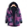 Kadın baskılı ceket 32 ​​tarzı bayanlar çiçek splice hoodies winter vintage baskılı ceket ile kış sıcak kapüşonlu palto artı boyutu S5XL1255646
