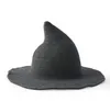 Модная вязаная шляпа ведьмы Хэллоуин шпиль шляпы с большими полями детская вязаная шапка рыбака A41122819925