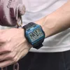 Syloke Moda Mężczyźni Cyfrowe zegarki Sport Duży Kwadratowy Dial Wodoodporny Chronograf LED Mężczyzna Elektroniczny Zegarek Relogio Masculino