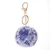 37 Colors 8cm Imitate Rabbit Fur Ball Keychain Pom Pom Car Keychain Handbag Keychain Fluffy Faux Rabbit Fur Key Ring4609490