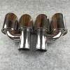 1 pair High quality Stainless Steel Double Exhaust pipes Fit for all cars Silver Car Accessories Muffler tip Nozzles