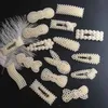 Pearls Hairpins Lady Design Pearls Hair Clips Creative Girl Sweet Cute Bow Pearl Clip Barrettes Jewelry Accessories HHA1535