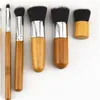 Bamboo Handle Makeup Brush Suit Natural Log Color Small Wooden Black Brushes Set Lady Beauty Environment Friendly Popular 12 5xy G2