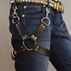 Belts Sexy Men Goth Pastel Pu Leather Garter Belt Waist Straps Harness Bondage Leg Suspenders For Jeans Pants Accessories231R