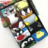 10 pairs/lot men and women Cute cartoon cotton socks Casual Hip Hop Creative Soft Comfortable Funny Novelty Dress socks 200924