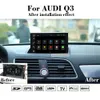 Android 10 자동차 DVD 멀티미디어 플레이어 Audi Q3 2011-2018에 대한 7.0inch 터치 스크린 디스플레이와 함께 라디오 GPS 네비게이션 스테레오 WiFi BT Mirlolink