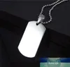 DHL Free Shipping Blank Engravable Stainless Steel Dog Tag Military Shape Men Pendant for boys Customized 100 pcs/lot Wholesale