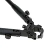 M4 Airsoft Ar 15 Accessories Aluminum Tactical Aluminum Alloy Adjustable 6-9 Inches Rifle Bipod for Hunting Shooting Black