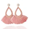 2021 Nouveau Boho Déclaration Gland Boucles D'oreilles Vintage Ethnique Waterrop Dangle Fringe Bijoux De Mode Druzy Boucles D'oreilles Femmes Bijoux En Gros