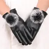 LJCUIYAO fausse fourrure hiver gants épais chaud printemps gants cadeaux de noël velours femmes solides mitaines Guantes