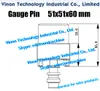 Perno di misura 51x51x60mm Equivalente ER-008617, ITS Dispositivo di misurazione Perno di misura Allineamento dei mandrini ITS in posizione radiale, assiale e angolare