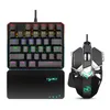 Tangentbord Mus Combos Ställ 35 Nycklar Mini USB Wired Keyboard + Wired Gaming Mouses Nine-Key Macro Programmering för Gamer