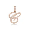 New Fashion Gold Plated Bling Ice Out CZ AZ Bling Letter Pendant Necklace with 24inch Rope Chain Nice Gift for Friend Family6833198