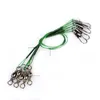 30PCS/lot Fishing Line Steel Wire Leader fishing tackle box fishing gear accessories Connector copper swivel