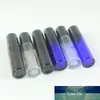 DHL SHIPPING 10ml(1/3oz) 앰버 클리어 블루 두꺼운 유리 롤 에센셜 오일 빈 퍼퓸 병 롤러 볼