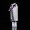 50ML Empty Hand Sanitizer Bottles Alcohol Refillable Bottle With Key Ring Hook Outdoor Portable Clear Transparent Gel Bottle EEA2044