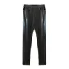 Men's Pants Men's PU Leather Wet Look Skinny Pouch Black Sexy Nightclub Trousers Clubwear Tight Male Summer Clothes1251Q