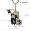 Collana di design di lusso Gioielli hip-hop da uomo Ciondolo ghiacciato Bling Diamond Money Bag Charms Catena d'oro Grandi pendenti Dichiarazione di moda Nuovo