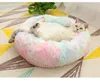 Lits longs en peluche pour chien lit apaisant Hondenmand chenil pour animaux de compagnie Super doux moelleux confortable Dounts canapé pour grand chien chat maison Y200330318n