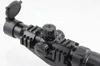 AimSports Räckvidd 1.5-4X30 Tri-upplyst MIL DOT-reticle eller pil eller 3/4 cirkelomfattning med låsningstorn