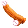 Dildos réalistes avec la ventouse Soft Golden Great Big Peins Vagin Masturbation Stimulation Sex Toys pour femme64452431363613