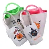 4pcs / set Halloween Trick Or Treat Tasche mit Griffen Wiederverwendbare Tasche für Süßigkeit Geschenke Grocery Bevorzugungen Einkaufen für Kinder Erwachsene HH9-3335