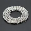 Hip Hop 5MM 2pcs Mens Iced Out Tennis Chain Necklaces 1 Row Rhinestone Choker Bling For Men Jewelry Crystal Necklace