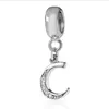 Charmes de lettre pour les bracelets Collier Authentic 925 Serling Silver A-Z Perles de pension