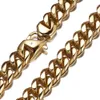 Curb Cuban Link Chain Halskette Armband Schmuck für Männer Frauen Edelstahlkette Halskette 15 mm 740 Zoll3561383