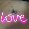 JML noël LED cordes amour lettre néon bandes lumineuses à piles chaîne lumineuse cour hôtel décoration de mariage lumières