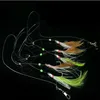 50bag Sabiki Fishing Lure Octopus Lure with Feather Rigs Jigs Bait Luminous Bean Hooks Fishing Tackle281T8170428