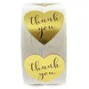 500pcs Roll Round Gold Thank You Adhesive Stickers Seal Labels For Wedding Package Stationery Gift Bag Baking Decor