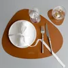 Leather Placemats Coasters ECO Friendly Durable Heat Insulation Waterproof Oil Proof Dishwasher Safe Table Cup Mats Coaster