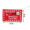Julkuvertkort Paket till Santa Claus Candy Presentväska Money Card Presenthållare Träd prydnad