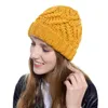 Solid Color Knit Winter Skull Caps Yarn Hat Warm Beanie Women Hats Christmas Gift Will and sandy Drop ship