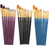 高品質10ピース/セット水彩ガッシュ絵画ペンナイロン髪木製ハンドルペイントブラシセット描画アートサプライ品