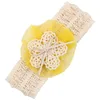 Epecket DHL Gratis Ship Baby Lace Bowknot Baby Hårband Baby Vattenlöslig Blomma Headband Hårtillbehör DATG074 Hår Smycken Huvudband