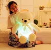 wholesale Teddy 30cm 50cm Bow Tie Bear Luminous Bears Doll with Builtin Led Colorful Light Luminous Function Valentines Day Gift Plush Toy