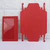 Moda em branco Kraft papelão Phone Case Embalagens Papel Black Box vermelho / branco / Brown / Gaveta Caixa Com Limpar janela