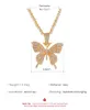 Statement Big Butterfly Pendant Collier Hip Hop Iced Out Rhinestone Chain pour femmes Bling Tennis Chain Crystal Animal Choker Jewel3684737