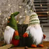 クリスマスの装飾クリスマスツリーエルフ人形ぬいぐるみおもちゃニット不織布の顔の無い人形サンタクロース装飾品W-00202