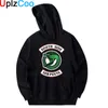 Uplzcoo Hoodies Jovens homens mulheres South Side Serpents Harajuku Meninos Meninas Moda Oversize Subloover OA0191