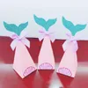 Verticale Mermaid Tail Bowknot Parkeren Box Papier Stuk Gift Wrap Hoesje Candy Container Verjaardag Treat Party Dessert Decoratieve 0 45kt C2