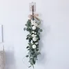 1m lange kunstmatige groene eucalyptus garland bladeren wijnstok zijde blad nep rotan kunstmatige planten klimop krans muur opknoping bruiloft decor