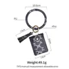 Women Jewelry Keychain Coin Purse PU Leather Key Ring Holder Bag Tassel Leopard Bracelet Wallet Girls Accessories BT5738