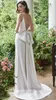 Свадебные платья русалки простые спагетти ремешок невесты платье элегантные свадьбы с белкомксуалы с большим луком белое платье