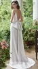 Vestidos de noiva sereia simples Spaghetti Strap vestido de noiva elegante casamento Backless Vestidos Com Big Bow vestido branco