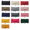 Gestricktes Knoten-Stirnband für Damen und Herren, 13 Farben, gehäkelt, breites Stretch-Haarband, Turbane, Haar-Accessoire, Winter-Ohrwärmer